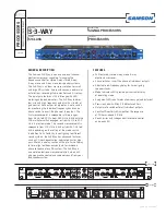 Предварительный просмотр 1 страницы Samson Signal Processors S3-Way Specification Sheet