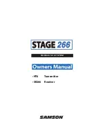 Preview for 1 page of Samson STAGE 266 HT6 Owner'S Manual