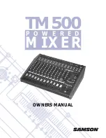 Samson TM 500 Owner'S Manual preview