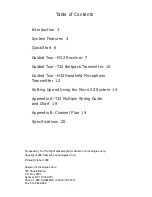 Preview for 2 page of Samson UHF Micro 32 Owner'S Manual