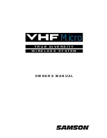 Samson VHF Micro Owner'S Manual preview