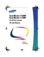 Samsung 151MP - SyncMaster 151 MP Owner'S Instructions Manual preview