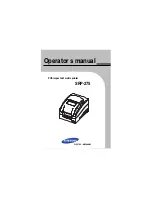 Предварительный просмотр 2 страницы Samsung 2 COLOR THERMAL PRINTER SRP-275 Operator'S Manual