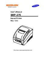 Samsung 2 COLOR THERMAL PRINTER SRP-275 User Manual предпросмотр