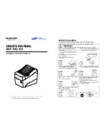 Samsung 2 COLOR THERMAL PRINTER SRP-370 User Manual preview