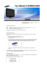 Preview for 15 page of Samsung 2032MG Quick Start Manual