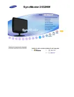 Preview for 1 page of Samsung 2032NW - SyncMaster - 20" LCD Monitor (Spanish) Manual Del Usuario