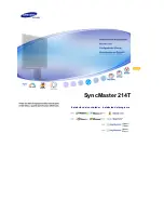 Preview for 1 page of Samsung 214T - SyncMaster - 21.3" LCD Monitor (Spanish) Manual Del Usuario