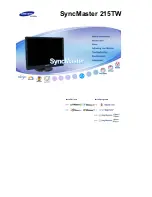 Samsung 215TW - SyncMaster - 21" LCD Monitor User Manual preview