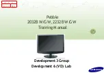 Samsung 2232BW - SyncMaster - 22" LCD Monitor Training Manual предпросмотр