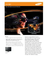 Samsung 2233RZ - Syncmaster 22" 3D Gaming LCD Monito Specifications предпросмотр