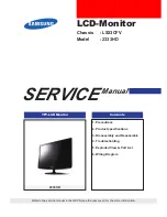 Samsung 2333HD - SyncMaster - 23" LCD Monitor Service Manual предпросмотр