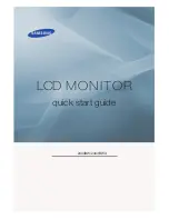 Preview for 1 page of Samsung 2443BWX - SyncMaster - 24" LCD Monitor Quick Start Manual