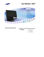 Samsung 245T - SyncMaster - 24" LCD Monitor Manual Del Usuario preview