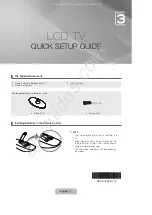 Предварительный просмотр 1 страницы Samsung 3 SERIES Quick Setup Manual