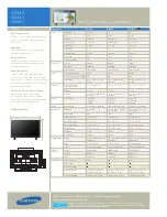 Предварительный просмотр 2 страницы Samsung 320MX - SyncMaster - 32" LCD Flat Panel Display Specifications