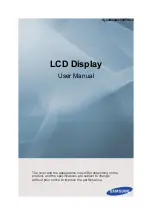 Предварительный просмотр 1 страницы Samsung 320TSN - SyncMaster - 32" LCD Flat Panel Display User Manual