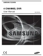 Preview for 1 page of Samsung 4 channel DVR User Manual