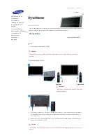 Предварительный просмотр 33 страницы Samsung 400DX - SyncMaster - 40" LCD Flat Panel Display Owner'S Manual