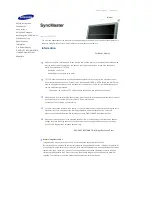 Предварительный просмотр 169 страницы Samsung 400DX - SyncMaster - 40" LCD Flat Panel Display Owner'S Manual