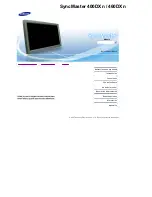 Предварительный просмотр 1 страницы Samsung 400DXn - SyncMaster - 40" LCD Flat Panel... Manual De Usuario