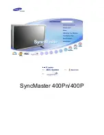 Samsung 400P - SyncMaster - LCD Monitor Owner'S Manual preview