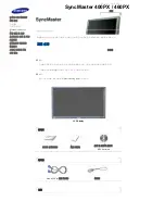 Preview for 9 page of Samsung 400PXN - SyncMaster - 40" LCD Flat Panel Display (Korean) Quick Start Manual