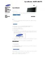 Preview for 36 page of Samsung 400PXN - SyncMaster - 40" LCD Flat Panel Display (Korean) Quick Start Manual