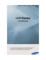 Предварительный просмотр 1 страницы Samsung 400UX - SyncMaster - 40" LCD Flat Panel Display User Manual