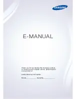 Предварительный просмотр 1 страницы Samsung 48JS9000 E-Manual