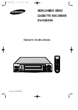 Samsung 5000W - SV - VCR Owner'S Instructions Manual preview