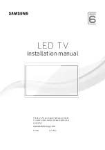 Samsung 6 series Installation Manual preview