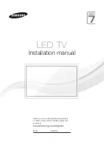 Preview for 1 page of Samsung 7 Series Installation Manual