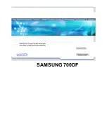 Samsung 700DF Manual Del Usuario preview