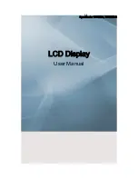 Samsung 700DXN - SyncMaster - 70" LCD Flat Panel Display User Manual preview