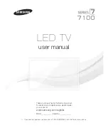 Samsung 7100 Series User Manual preview