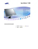 Samsung 720N - SyncMaster - 17" LCD Monitor User Manual preview