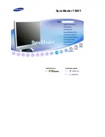 Samsung 720XT - SyncMaster - 256 MB RAM User Manual предпросмотр