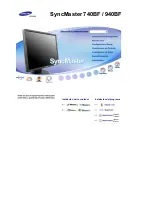 Samsung 740BF - SyncMaster - 17" LCD Monitor (Spanish) Manual De Usuario preview