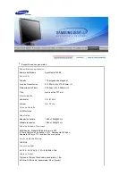 Preview for 66 page of Samsung 740BF - SyncMaster - 17" LCD Monitor (Spanish) Manual De Usuario