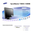 Samsung 740BX - SyncMaster - 17" LCD Monitor Manual Del Usuario предпросмотр