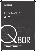 Samsung 80R User Manual preview
