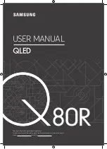 Preview for 1 page of Samsung 80R User Manual