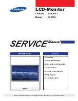 Samsung 820DXn - SyncMaster - 82" LCD Flat Panel Display Service Manual preview