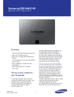 Samsung 840 EVO Technical Specifications preview