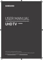 Preview for 1 page of Samsung 8SAUE55NU7021KXXU User Manual