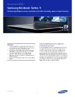 Preview for 1 page of Samsung 900X3 Brochure & Specs