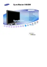 Samsung 906BW - SyncMaster - 19" LCD Monitor Owner'S Manual preview