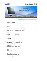 Предварительный просмотр 71 страницы Samsung 920N - SyncMaster - 19" LCD Monitor (Spanish) Manual Del Usuario