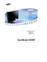 Preview for 1 page of Samsung 920NW - SyncMaster - 19" LCD Monitor Manuel